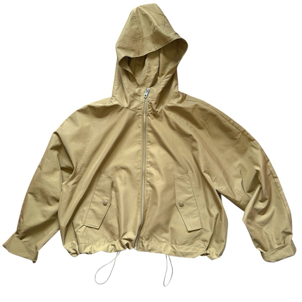 Steve Madden Olive Green Short Hooded Bomber Style Jacket New With Tags